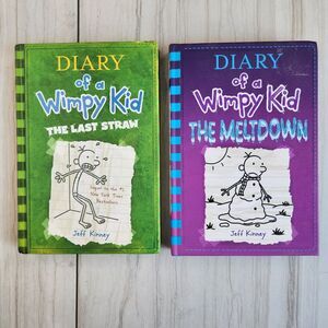 Diary of a Wimpy Kid by Jeff Kinney Lot of 2 Hardcover 3 & 13 Good Cond